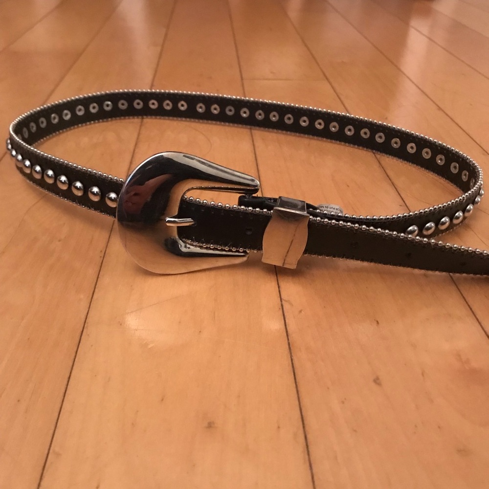 Western Silver Studded Belt
